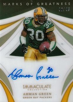 2021 Panini Immaculate - Immaculate Marks of Greatness #IMG-AG Ahman Green Front