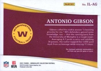 2021 Panini Immaculate - Immaculate Numbers #IL-AG Antonio Gibson Back