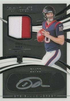 2021 Panini Immaculate - Immaculate Rookie Eye Black Jersey #REB-DM Davis Mills Front
