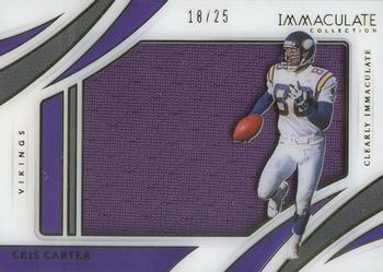 2021 Panini Immaculate - Clearly Immaculate Jerseys Prime #CJ-CC Cris Carter Front