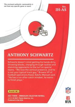 2021 Panini Immaculate - Immaculate Helmets #IH-AS Anthony Schwartz Back