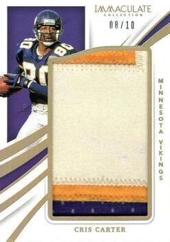 2021 Panini Immaculate - Immaculate HOF Jerseys Prime #HOF-CC Cris Carter Front