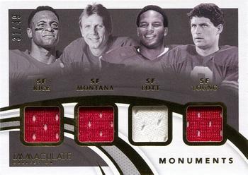 2021 Panini Immaculate - Immaculate Monuments #MON-SF Jerry Rice / Joe Montana / Ronnie Lott / Steve Young Front