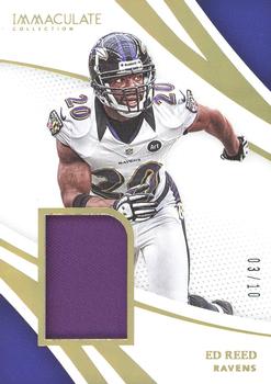 2021 Panini Immaculate - Remarkable Memorabilia Gold #RM-ER Ed Reed Front