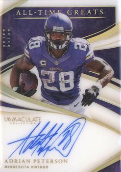 2021 Panini Immaculate - 2020 Immaculate All-Time Greats Signatures #AT-AP Adrian Peterson Front