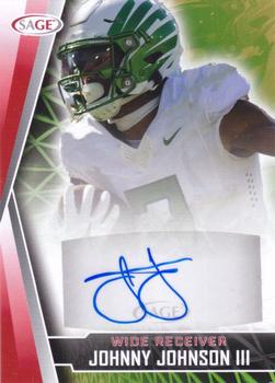2022 SAGE - Autographs Red #A-JJ2 Johnny Johnson III Front