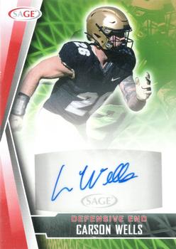 2022 SAGE - Autographs Red #A-CW Carson Wells Front