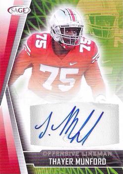 2022 SAGE - Autographs Red #A-TM2 Thayer Munford Front