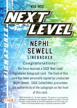 2022 SAGE - Next Level Signatures Red #NLS-NS2 Nephi Sewell Back