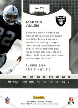 2021 Panini Playoff #93 Marcus Allen Back