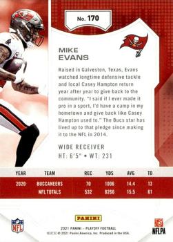 2021 Panini Playoff #170 Mike Evans Back