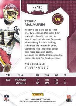 2021 Panini Playoff - Kickoff #120 Terry McLaurin Back