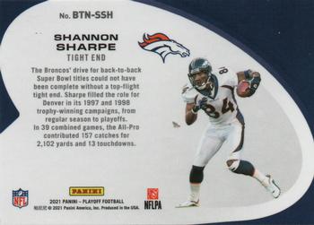2021 Panini Playoff - Behind the Numbers #BTN-SSH Shannon Sharpe Back