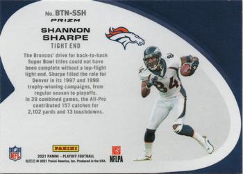 2021 Panini Playoff - Behind the Numbers Pink #BTN-SSH Shannon Sharpe Back