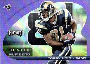 2021 Panini Playoff - Behind the Numbers Purple #BTN-THO Torry Holt Front