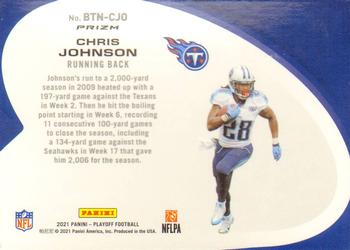 2021 Panini Playoff - Behind the Numbers Silver #BTN-CJO Chris Johnson Back