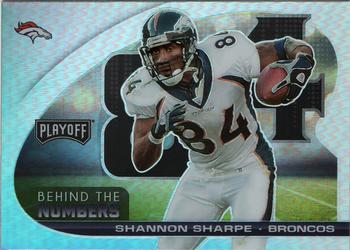 2021 Panini Playoff - Behind the Numbers Silver #BTN-SSH Shannon Sharpe Front