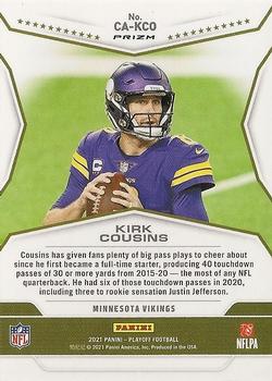 2021 Panini Playoff - Call to Arms Blue #CA-KCO Kirk Cousins Back