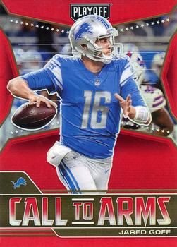 2021 Panini Playoff - Call to Arms Red #CA-JGO Jared Goff Front