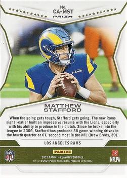 2021 Panini Playoff - Call to Arms Silver #CA-MST Matthew Stafford Back