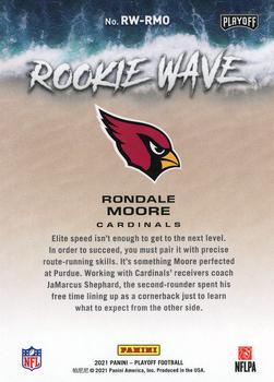 2021 Panini Playoff - Rookie Wave #RW-RMO Rondale Moore Back