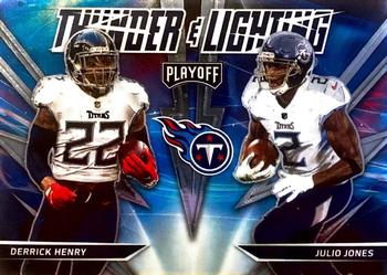 2021 Panini Playoff - Thunder & Lightning #TL-1 Derrick Henry / Julio Jones Front