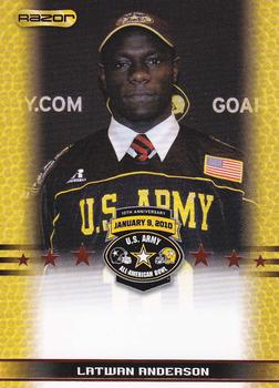 2010 Razor US Army All-American Bowl - SGA Samples #NNO Latwan Anderson Front