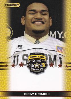 2010 Razor US Army All-American Bowl - SGA Samples #NNO Ricky Heimuli Front