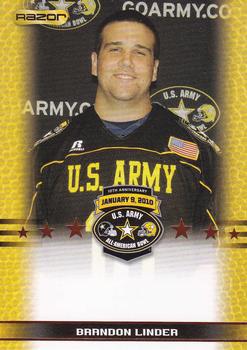 2010 Razor US Army All-American Bowl - SGA Samples #NNO Brandon Linder Front