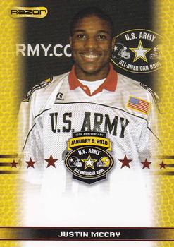2010 Razor US Army All-American Bowl - SGA Samples #NNO Justin McCay Front