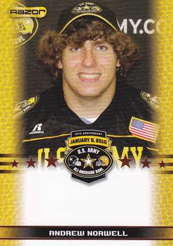 2010 Razor US Army All-American Bowl - SGA Samples #NNO Andrew Norwell Front