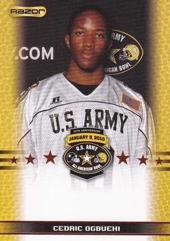 2010 Razor US Army All-American Bowl - SGA Samples #NNO Cedric Ogbuehi Front