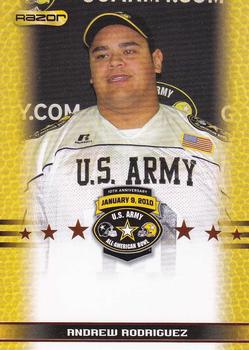 2010 Razor US Army All-American Bowl - SGA Samples #NNO Andrew Rodriguez Front