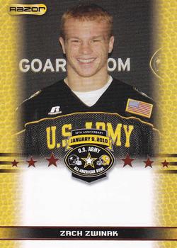 2010 Razor US Army All-American Bowl - SGA Samples #NNO Zach Zwinak Front