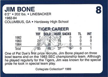 1989 Collegiate Collection Auburn Tigers (200) #8 Jim Bone Back
