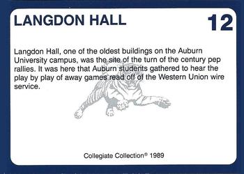 1989 Collegiate Collection Auburn Tigers (200) #12 Langdon Hall Back