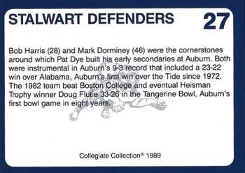 1989 Collegiate Collection Auburn Tigers (200) #27 Stalwart Defenders Back