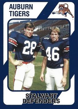 1989 Collegiate Collection Auburn Tigers (200) #27 Stalwart Defenders Front
