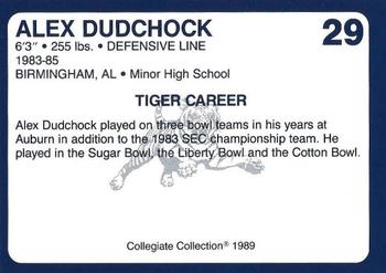 1989 Collegiate Collection Auburn Tigers (200) #29 Alex Dudchock Back