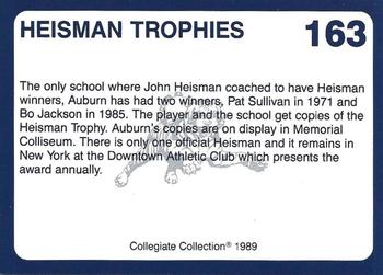 1989 Collegiate Collection Auburn Tigers (200) #163 Heisman Trophies Back