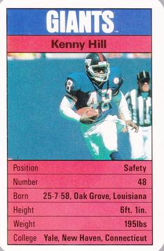 1987 Ace Fact Pack New York Giants #NNO Kenny Hill Front