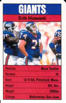 1987 Ace Fact Pack New York Giants #NNO Erik Howard Front