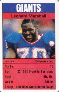 1987 Ace Fact Pack New York Giants #NNO Leonard Marshall Front