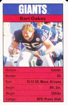 1987 Ace Fact Pack New York Giants #NNO Bart Oates Front