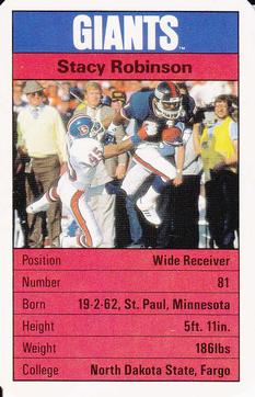 1987 Ace Fact Pack New York Giants #NNO Stacy Robinson Front