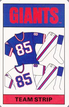 1987 Ace Fact Pack New York Giants #NNO Giants Team Strip Front
