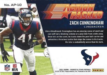 2021 Panini Rookies & Stars - Action Packed #AP-10 Zach Cunningham Back