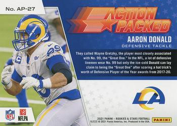 2021 Panini Rookies & Stars - Action Packed #AP-27 Aaron Donald Back