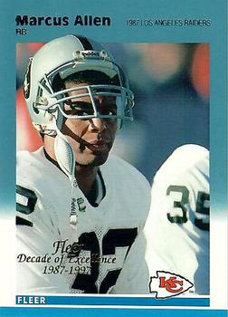 1997 Fleer - Decade of Excellence Rare Traditions #1 Marcus Allen Front