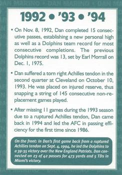 2000 Miami Dolphins Dol-Fan Club #NNO Dan Marino Back